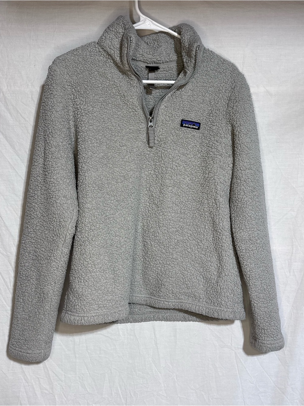 Patagonia Light Gray Sherpa Half-Zip Pullover